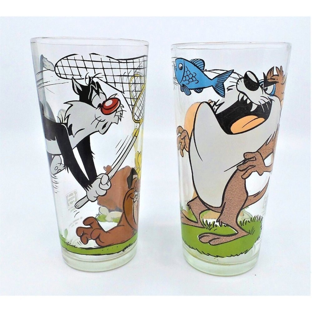 1976 Looney Tunes Pepsi Glasses Sylvester Tweety Bird Hector Porky Pig Taz (2)